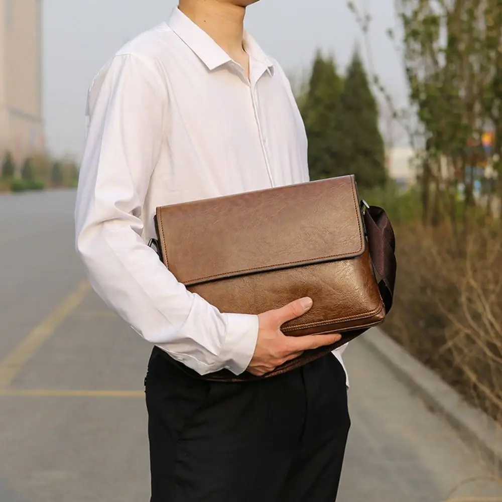 Leather Wallet Men - Luxury PU Leather Crossbody Bag Multifunctional