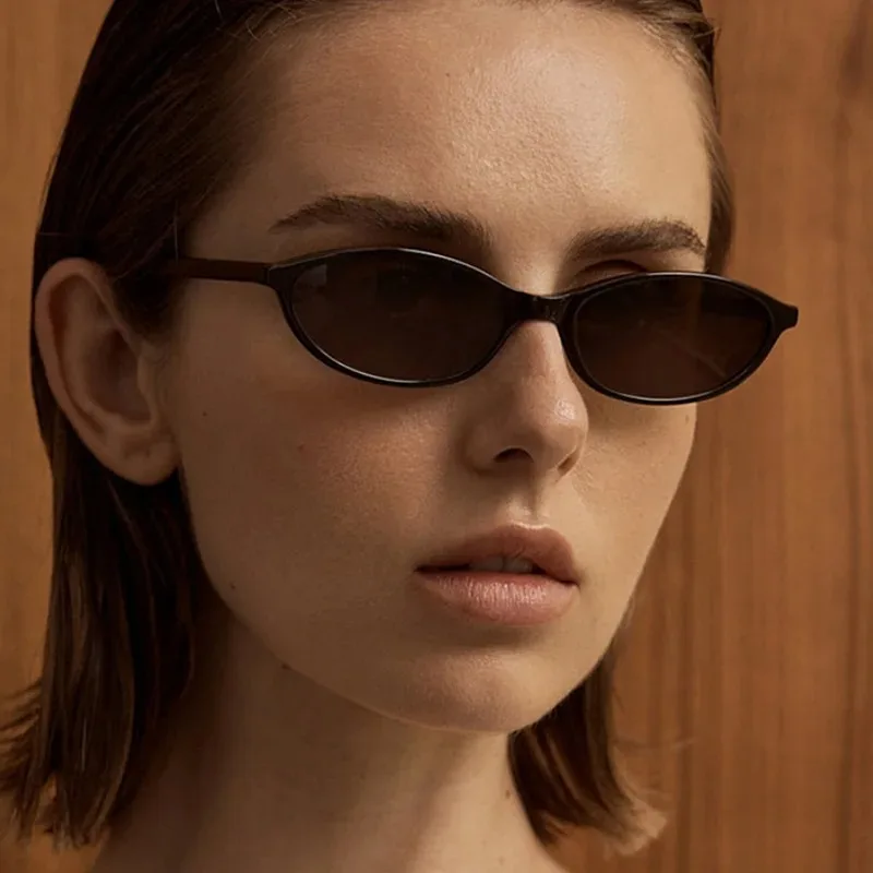 Small Oval Sunglasses Women Vi - Sunglasses Uv400 评论和价格