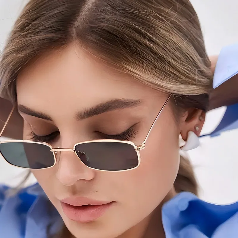 New Small Square Sunglasses Wo - Sunglasses Uv400 评论和价格