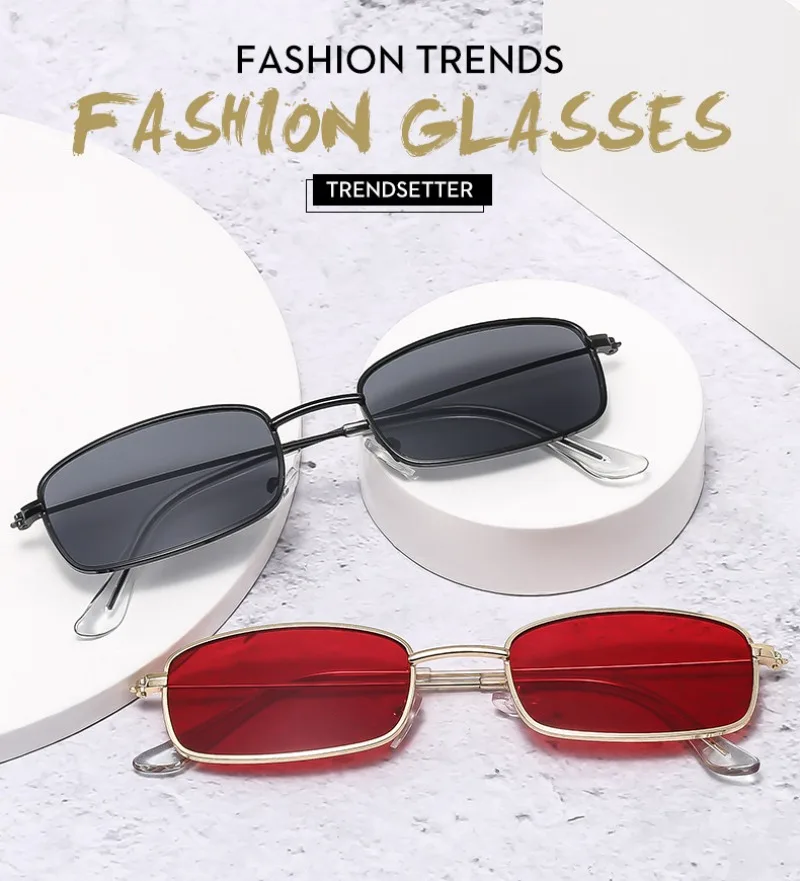 New Small Square Sunglasses Wo - Sunglasses Uv400 评论和价格