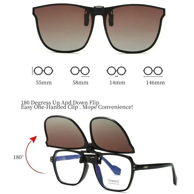 1Pc Polarized Clip On Sunglass - Sunglasses Uv400 评论和价格