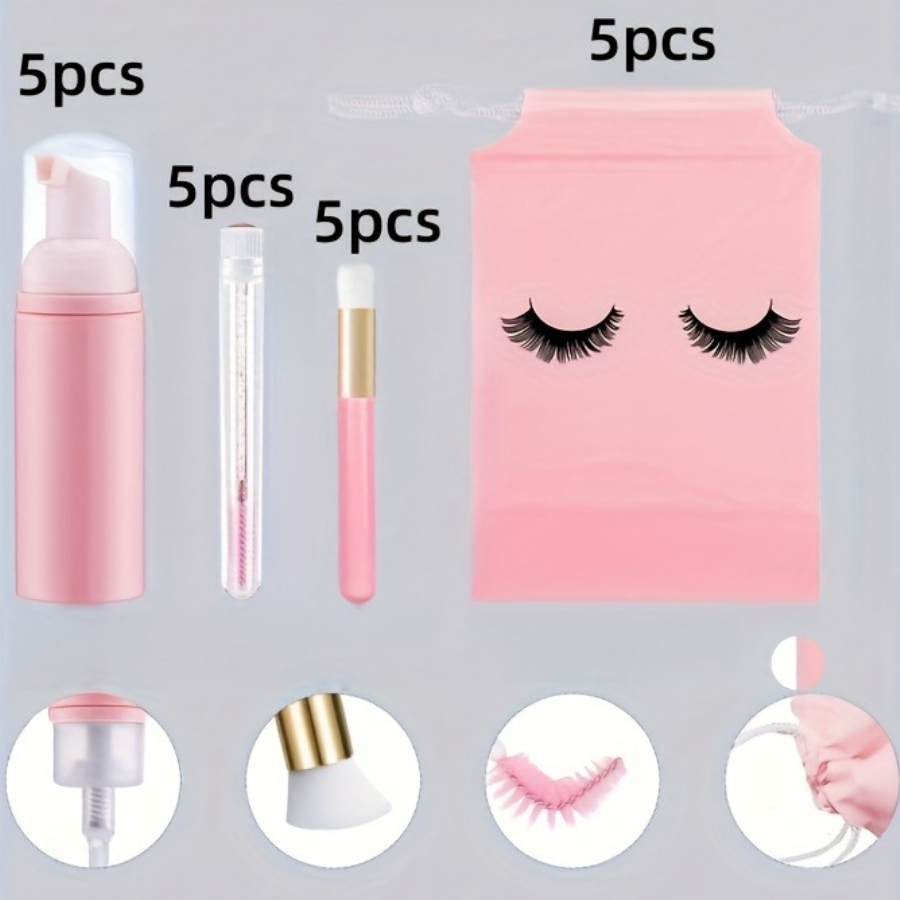 20Pcs Lash Care Kit - 5 Foam P - Travel Luggage Set 评论和价格