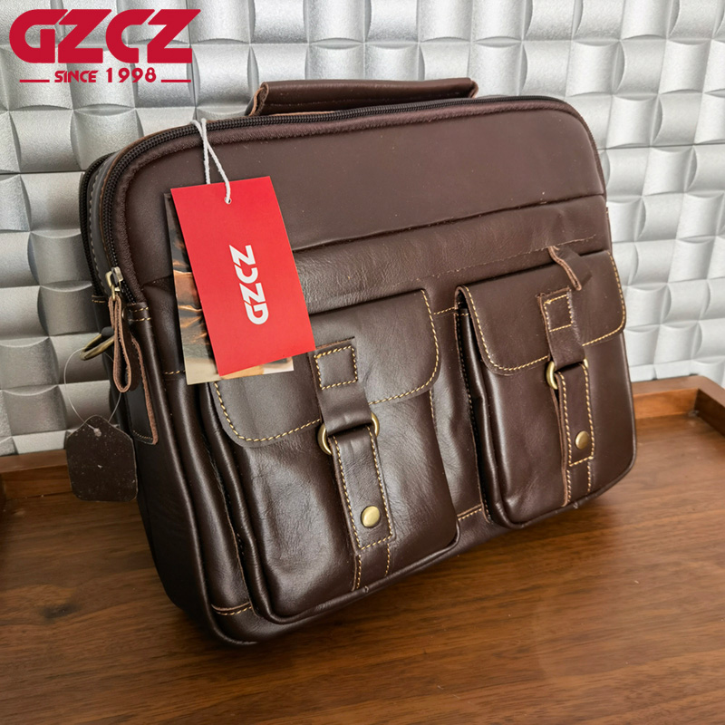 GZCZ Men's Handbag Leisure Bus - Leather Briefcase 评论和价格