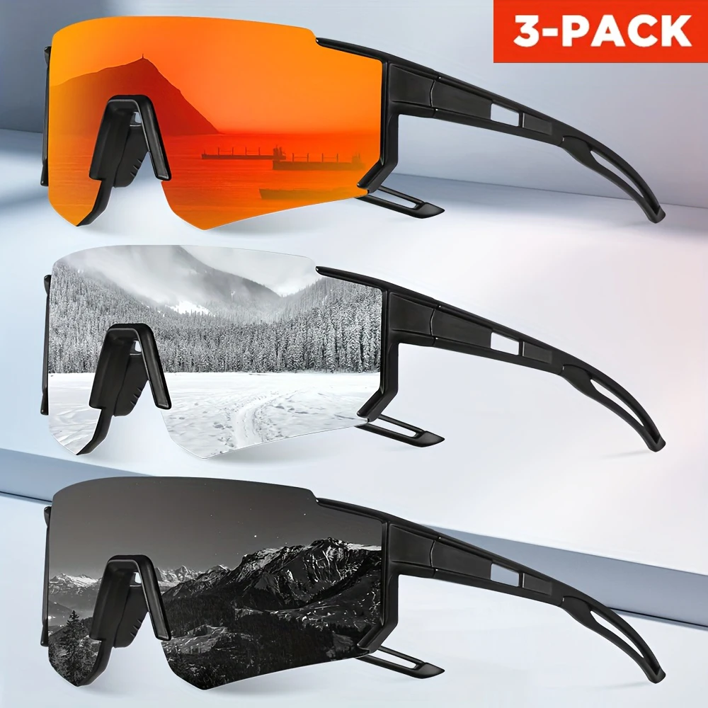 1/3PCS Oversize Outdoor Cyclin - Sunglasses Uv400 评论和价格