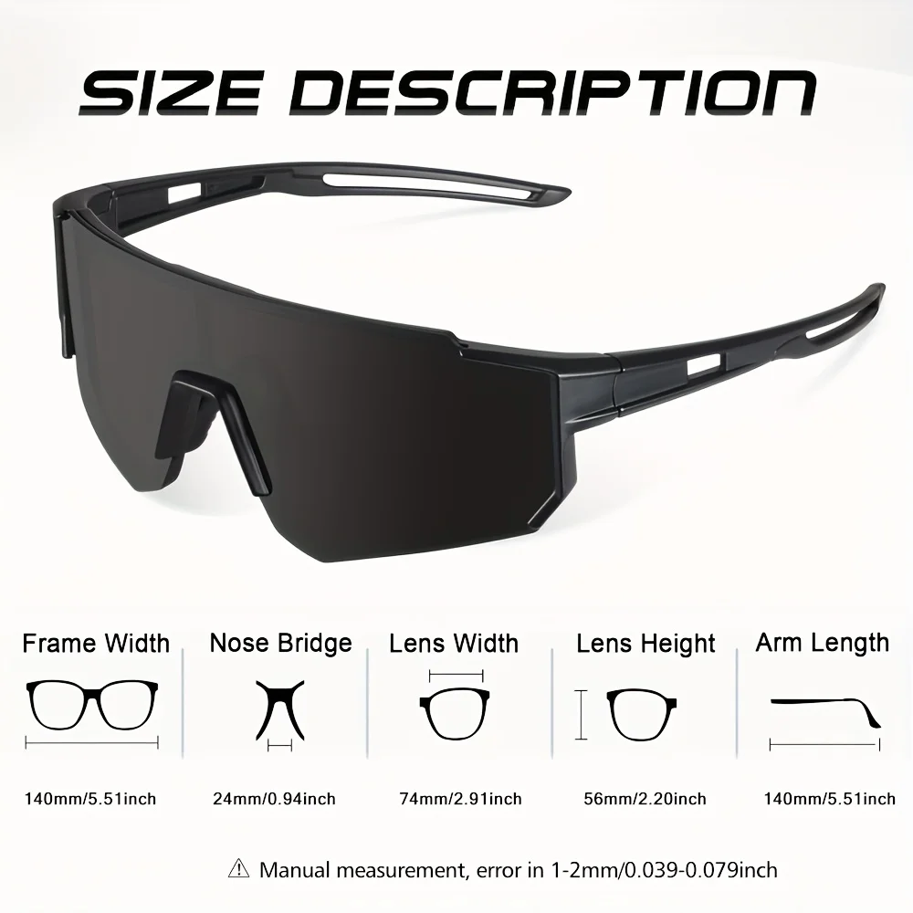 1/3PCS Oversize Outdoor Cyclin - Sunglasses Uv400 评论和价格