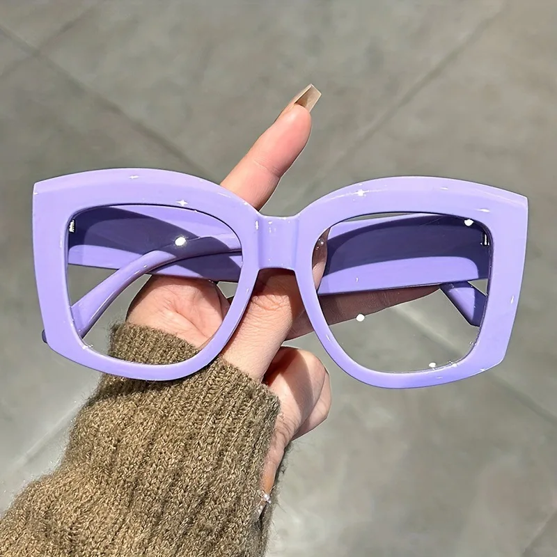 New Fashionable Square Eyeglas - Sunglasses Uv400 评论和价格