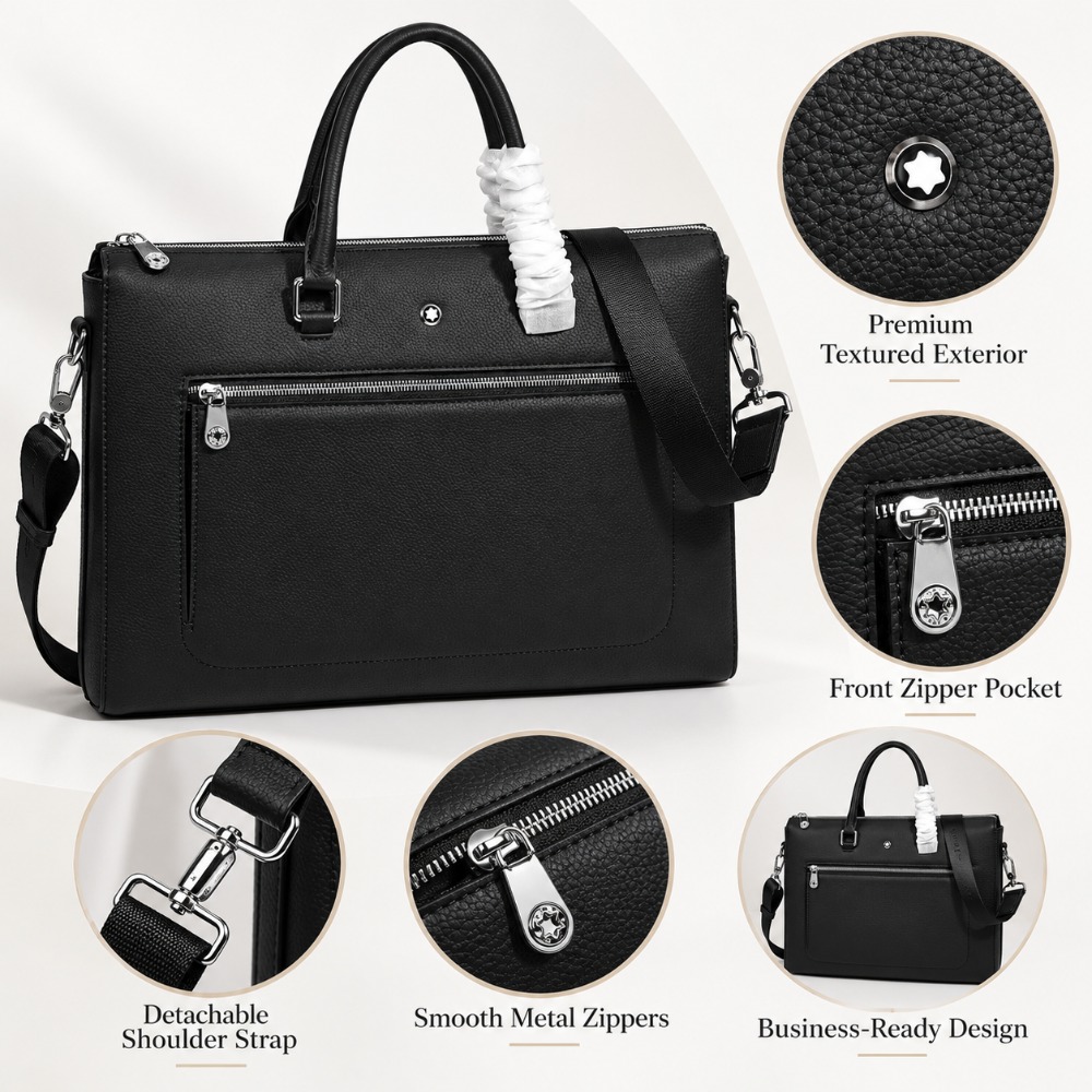 Mens Top-Handle Bags Classic B - Leather Briefcase 评论和价格