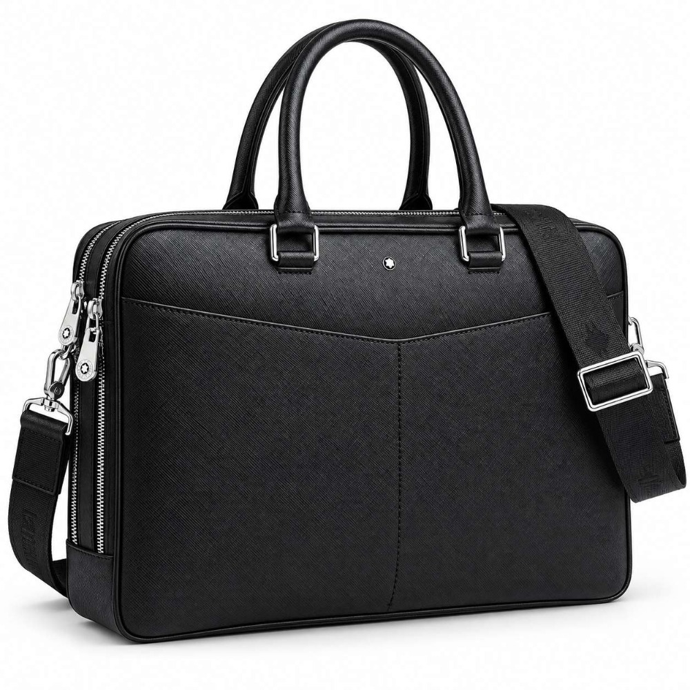Classic Men Business Briefcase - Leather Briefcase 评论和价格