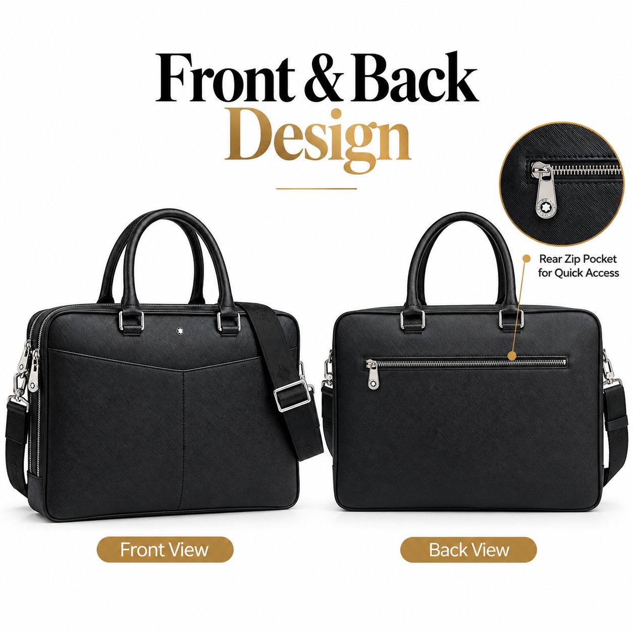 Classic Men Business Briefcase - Leather Briefcase 评论和价格