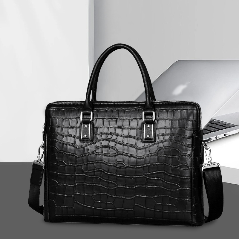 New Genuine Leather Men's Brie - Leather Briefcase 评论和价格
