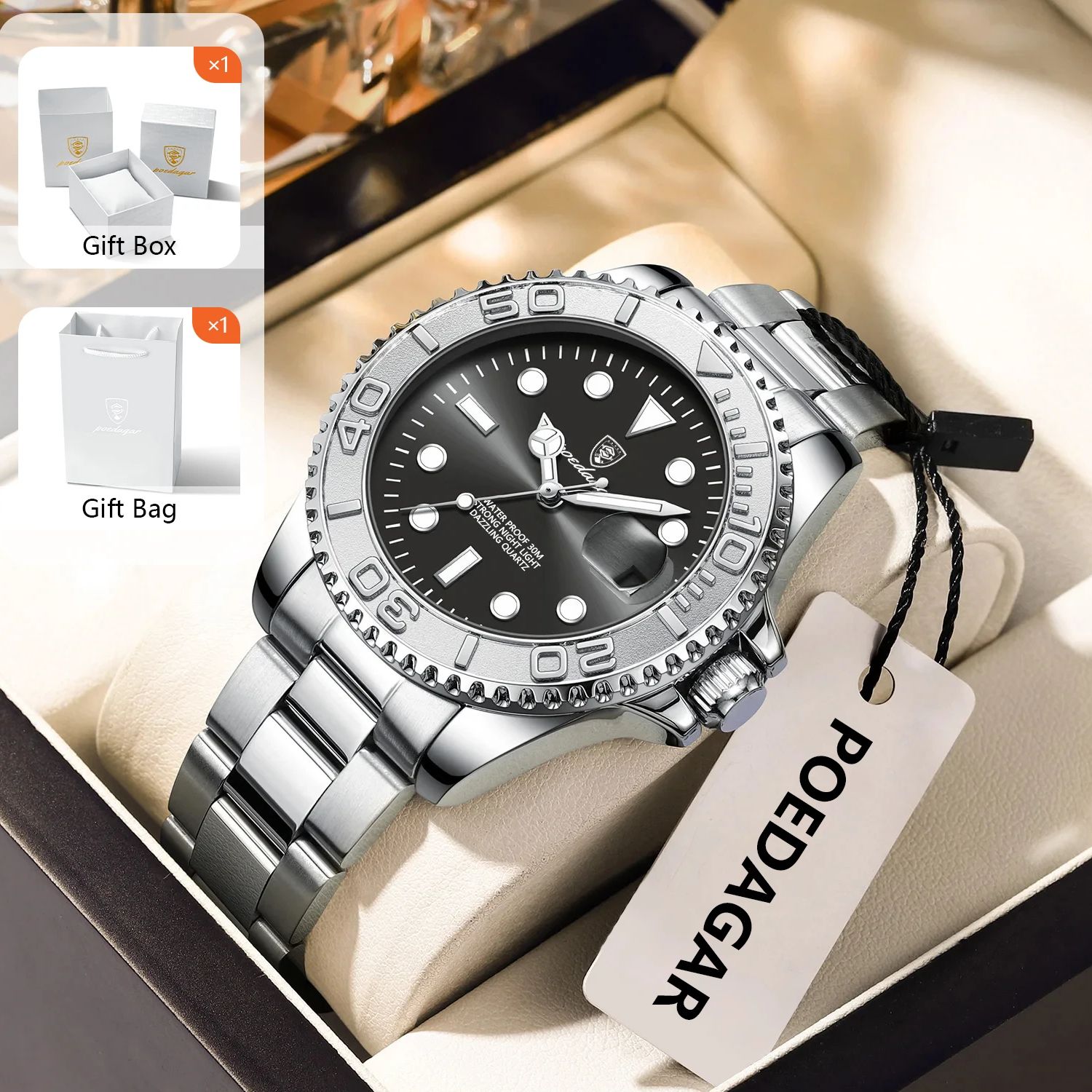 POEDAGAR Trendy Sport Man Watc - Luxury Watch Men 评论和价格