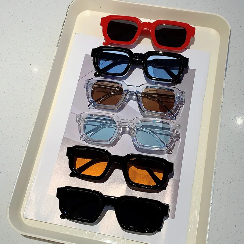 Vintage Rectangle Frame Sungla - Designer Sunglasses 评论和价格