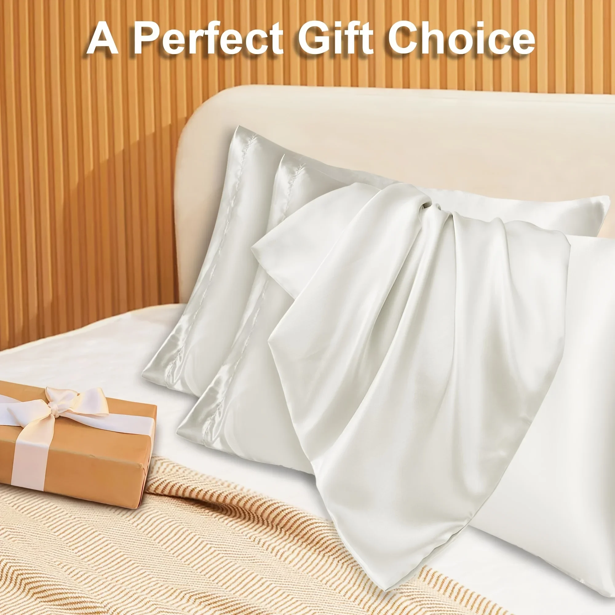 2pcs Luxury Satin Envelope Pil - Silk Pillowcase 评论和价格