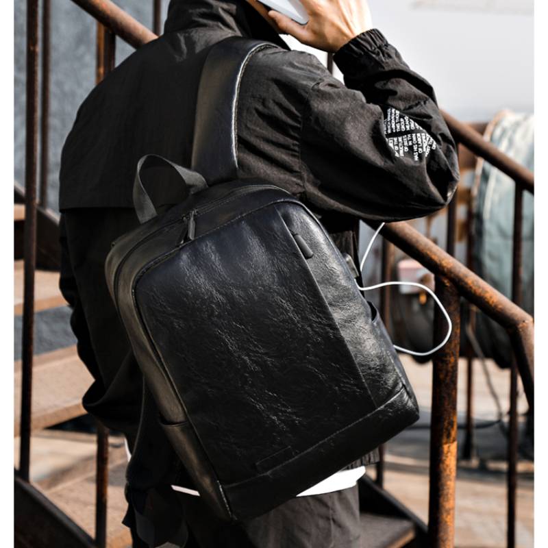 Men Fashionable Backpack PU Le - Leather Briefcase 评论和价格
