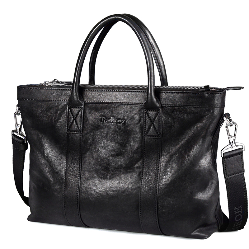 Leather upper cowhide handbag  - Leather Briefcase 评论和价格