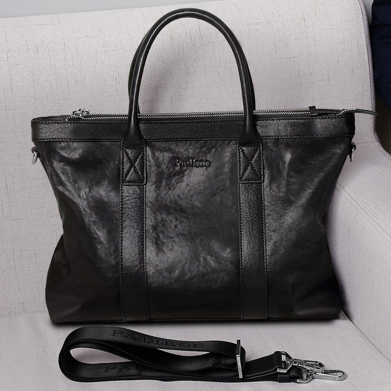 Leather upper cowhide handbag  - Leather Briefcase 评论和价格