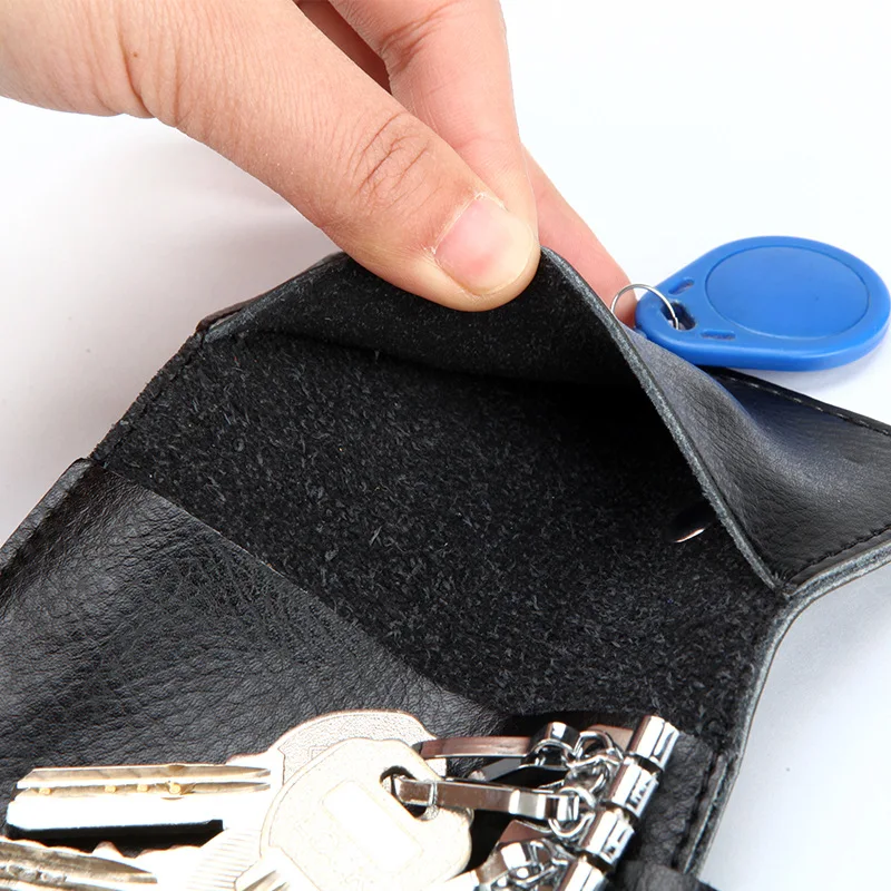 Genuine Leather Keychain Men K - Leather Wallet Men 评论和价格